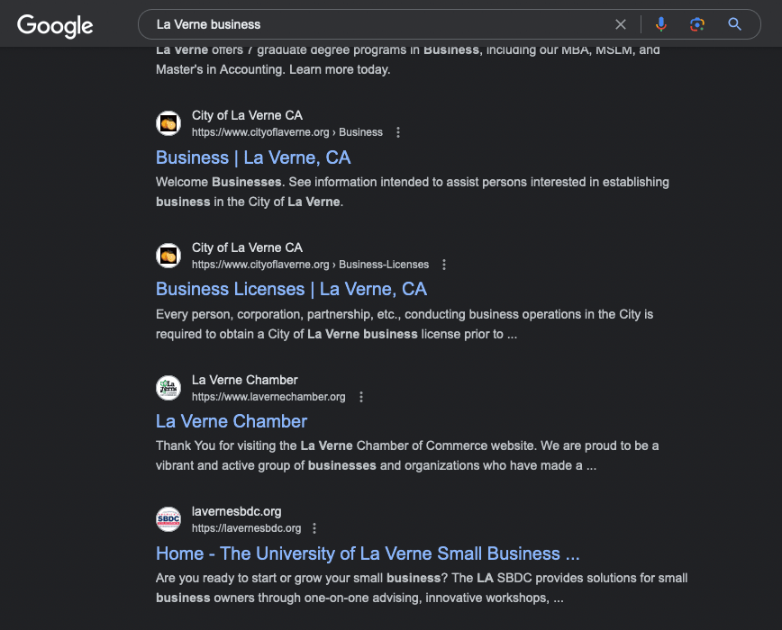 Search Results in La Verne CA Search Results in La Verne